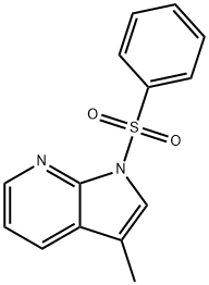 1H-Pyrrolo[2,3-b]pyridine, 3-Methyl-1-(phenylsulfonyl)- 化学構造式