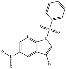 1H-Pyrrolo[2,3-b]pyridine, 3-broMo-5-nitro-1-(phenylsulfonyl)-,1186502-07-7,结构式