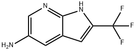 2-(三氟甲基)-1H-吡咯并[2,3-B]吡啶-5-胺 结构式