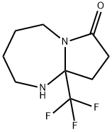 9a-(TrifluoroMethyl)hexahydro-1H-pyrrolo[1,2-a][1,3]diazepin-7(8H)-one Struktur
