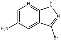3-ブロモ-1H-ピラゾロ[3,4-B]ピリジン-5-アミン 化学構造式