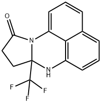 7a-(TrifluoroMethyl)-8,9-dihydro-7H-pyrrolo[1,2-a]periMidin-10(7aH)-one Struktur