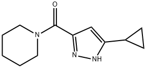 1-(3-Cyclopropyl-1H-pyrazole-5-carbonyl)piperidine Struktur