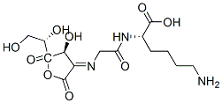 L-threo-3-Hexulosonic  acid,  2-[[2-[(5-amino-1-carboxypentyl)amino]-2-oxoethyl]imino]-2-deoxy-,  -gamma--lactone,  (S)-  (9CI)|