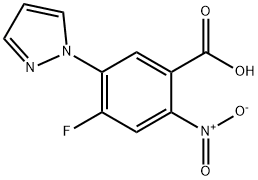 4-Fluoro-5-(1H-pyrazol-1-yl)-2-nitrobenzoic Acid Structure