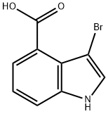 3-溴吲哚-4-甲酸 结构式