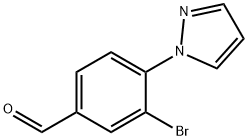 3-溴-4-(1-吡唑基)苯甲醛, 1186663-53-5, 结构式