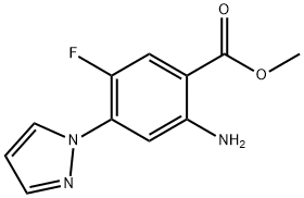 Methyl 2-AMino-5-fluoro-4-(1-pyrazolyl)benzoate Struktur