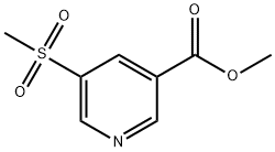 5-(メチルスルホニル)ニコチン酸メチル 化学構造式