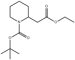 1-N-Boc-2-Ethoxycarbonylmethyl-piperidine Structure