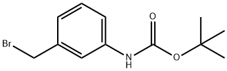 3-(溴甲基)苯基氨基甲酸叔丁酯 结构式