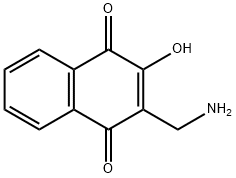 1,4-Naphthalenedione, 2-(aminomethyl)-3-hydroxy- (9CI) Struktur