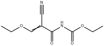 (2-氰基-3-乙氧基丙烯酰基)氨基甲酸乙酯,1187-34-4,结构式