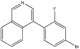 4-(4-Bromo-2-fluorophenyl)isoquinoline,1187163-16-1,结构式