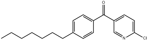 2-Chloro-5-(4-heptylbenzoyl)pyridine Structure