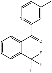 4-Methyl-2-(2-trifluoromethylbenzoyl)pyridine 化学構造式