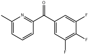 (6-甲基吡啶-2-基)(3,4,5-三氟苯基)甲酮 结构式