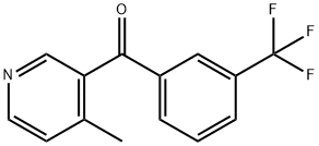 4-Methyl-3-(3-trifluoromethylbenzoyl)pyridine 化学構造式