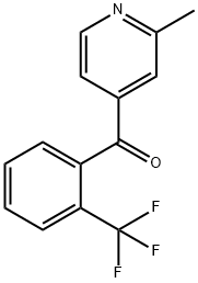 2-Methyl-4-(2-trifluoromethylbenzoyl)pyridine 化学構造式