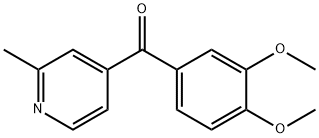 (3,4-二甲氧基苯基)(2-甲基吡啶-4-基)甲酮 结构式