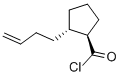 Cyclopentanecarbonyl chloride, 2-(3-butenyl)-, trans- (9CI) Structure