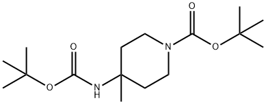 tert-Butyl 4-((tert-butoxycarbonyl)aMino)-4-Methylpiperidine-1-carboxylate Structure