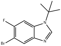 5-BROMO-1-TERT-BUTYL-6-FLUOROBENZOIMIDAZOLE 结构式