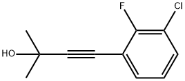 4-(3-CHLORO-2-FLUOROPHENYL)-2-METHYLBUT-3-YN-2-OL 结构式