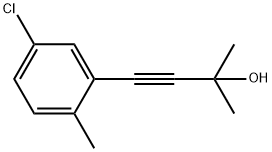 4-(5-クロロ-2-メチルフェニル)-2-メチルブト-3-イン-2-オール 化学構造式