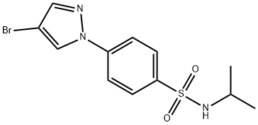 4-(4-Bromo-1H-pyrazol-1-yl)-N-isopropylbenzenesulfonamide Struktur