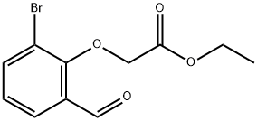 ETHYL 2-(2-BROMO-6-FORMYLPHENOXY)ACETATE 结构式