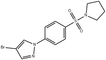 4-BROMO-1-(4-PYRROLIDINOSULFONYLPHENYL)PYRAZOLE 结构式