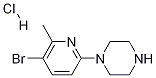 3-BROMO-6-PIPERAZINOPICOLINE, HCL, 1187386-04-4, 结构式