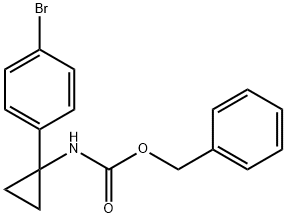 (1-(4-ブロモフェニル)シクロプロピル)カルバミン酸ベンジル 化学構造式