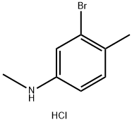 3-ブロモ-N,4-ジメチルアニリン塩酸塩 化学構造式
