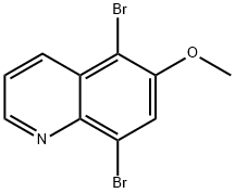 5,8-ジブロモ-6-メトキシキノリン 化学構造式