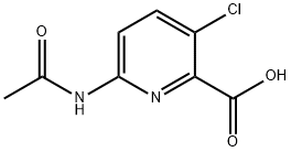 6-Acetamido-3-chloropicolinic acid Struktur