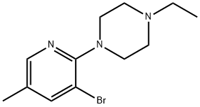 3-BROMO-2-(4-ETHYLPIPERAZINO)-5-METHYLPYRIDINE,1187386-39-5,结构式