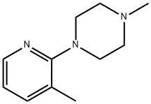 1-メチル-4-(3-メチルピリジン-2-イル)ピペラジン 化学構造式