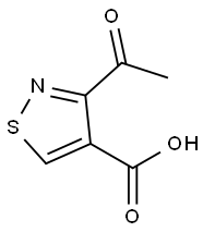 4-Isothiazolecarboxylic acid, 3-acetyl- (9CI) 结构式