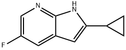 1H-Pyrrolo[2,3-b]pyridine, 2-cyclopropyl-5-fluoro-,1187449-15-5,结构式