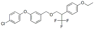 1-chloro-4-[3-[[2-(4-ethoxyphenyl)-3,3,3-trifluoro-propoxy]methyl]phen oxy]benzene Struktur