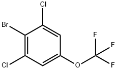 2,6-ジクロロ-4-(トリフルオロメトキシ)ブロモベンゼン 化学構造式