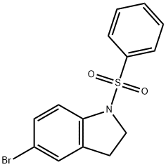 5-bromo-1-(phenylsulfonyl)indoline Structure