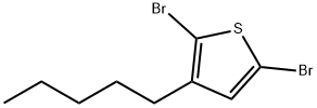 2,5-Dibromo-3-Amylthiophene Struktur