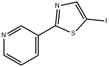 3-(5-碘-2-噻唑基)吡啶 结构式