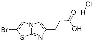 3-(2-BroMoiMidazo[2,1-b]thiazol-6-yl)propanoic acid HCl Structure