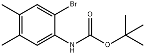 tert-butyl 2-broMo-4,5-diMethylphenylcarbaMate Structure
