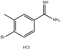 4-Bromo-3-methyl-benzamidine hydrochloride Struktur