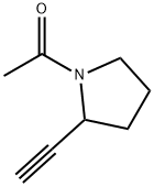 Pyrrolidine, 1-acetyl-2-ethynyl- (9CI) 化学構造式